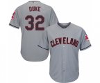 Cleveland Indians #32 Zach Duke Replica Grey Road Cool Base Baseball Jersey