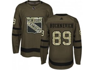 Adidas New York Rangers #89 Pavel Buchnevich Green Salute to Service Stitched NHL Jersey