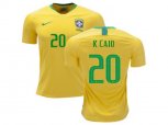 Brazil #20 R. Caio Home Soccer Country Jersey