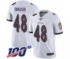 Baltimore Ravens #48 Patrick Onwuasor White Vapor Untouchable Limited Player 100th Season Football Jersey