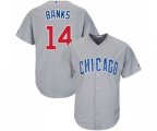 Chicago Cubs #14 Ernie Banks Replica Grey Road Cool Base Baseball Jersey