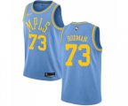 Los Angeles Lakers #73 Dennis Rodman Authentic Blue Hardwood Classics Basketball Jersey