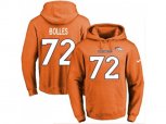 Denver Broncos #72 Garett Bolles Orange Name & Number Pullover NFL Hoodi