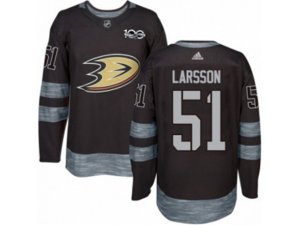 Adidas Anaheim Ducks #51 Jacob Larsson Authentic Black 1917-2017 100th Anniversary NHL Jersey