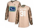 Vancouver Canucks #31 Anders Nilsson Camo Authentic 2017 Veterans Day Stitched NHL Jersey