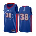 Nike Pistons #38 Saben Lee Blue NBA Swingman 2020-21 City Edition Jersey