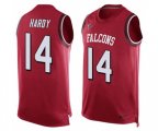 Atlanta Falcons #14 Justin Hardy Limited Red Player Name & Number Tank Top Football Jersey