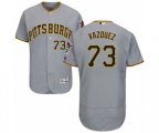 Pittsburgh Pirates #73 Felipe Vazquez Grey Road Flex Base Authentic Collection MLB Jersey