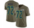 Seattle Seahawks #72 Al Woods Limited Olive 2017 Salute to Service Football Jersey
