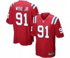 New England Patriots #91 Deatrich Wise Jr Game Red Alternate Football Jersey