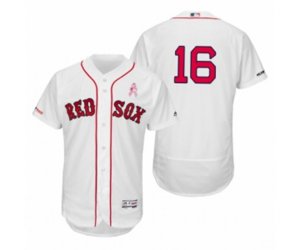 Andrew Benintendi Boston Red Sox #16 White 2019 Mother\'s Day flex base Jersey