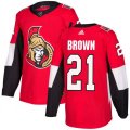 Ottawa Senators #21 Logan Brown Premier Red Home NHL Jersey