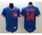 Men Chicago Cubs #14 Ernie Banks Majestic blue Flexbase Authentic Cooperstown Player Jersey