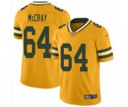 Green Bay Packers #64 Justin McCray Limited Gold Inverted Legend Football Jersey