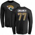 Jacksonville Jaguars #77 Patrick Omameh Black Name & Number Logo Long Sleeve T-Shirt