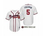 2019 Armed Forces Day Freddie Freeman Atlanta Braves White Jersey