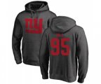 New York Giants #95 B.J. Hill Ash One Color Pullover Hoodie