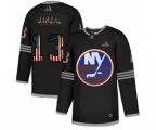 New York Islanders #13 Mathew Barzal Black USA Flag Limited Hockey Jersey