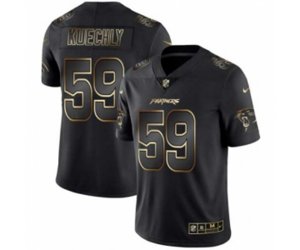 Carolina Panthers #59 Luke Kuechly Black Golden Edition 2019 Vapor Untouchable Limited Jersey
