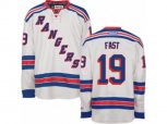 New York Rangers #19 Jesper Fast Authentic White Away NHL Jersey