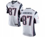 New England Patriots #87 Rob Gronkowski Game White Football Jersey