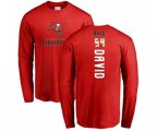 Tampa Bay Buccaneers #54 Lavonte David Red Backer Long Sleeve T-Shirt