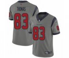 Houston Texans #83 Jordan Thomas Limited Gray Inverted Legend Football Jersey