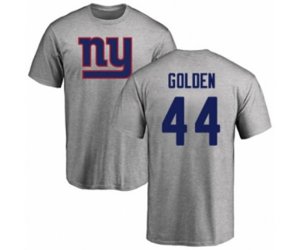 New York Giants #44 Markus Golden Ash Name & Number Logo T-Shirt