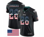 Philadelphia Eagles #26 Miles Sanders Limited Black Rush USA Flag Football Jersey