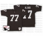 Oakland Raiders #77 Lyle Alzado Black Authentic Football Throwback Jersey