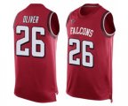 Atlanta Falcons #26 Isaiah Oliver Limited Red Player Name & Number Tank Top Football Jersey