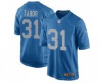Detroit Lions #31 Teez Tabor Game Blue Alternate Football Jersey