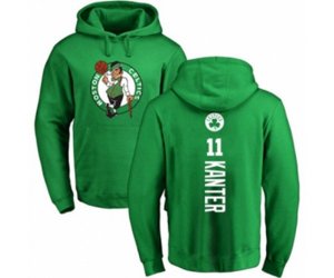 Boston Celtics #11 Enes Kanter Kelly Green Backer Pullover Hoodie