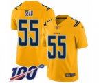 Los Angeles Chargers #55 Junior Seau Limited Gold Inverted Legend 100th Season Football Jersey
