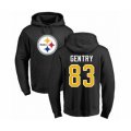 Pittsburgh Steelers #83 Zach Gentry Black Name & Number Logo Pullover Hoodie