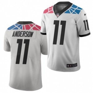 Carolina Panthers #11 Robby Anderson Nike 2021 White City Edition Vapor Limited Jersey