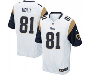 Los Angeles Rams #81 Torry Holt Game White Football Jersey