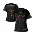 Women New Orleans Saints #60 Erik McCoy Game Black Fashion Football Jersey
