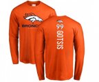 Denver Broncos #99 Adam Gotsis Orange Backer Long Sleeve T-Shirt