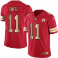 Kansas City Chiefs #11 Alex Smith Limited Red Gold Rush NFL Jersey