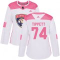 Women's Florida Panthers #74 Owen Tippett Authentic White Pink Fashion NHL Jersey