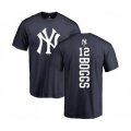 New York Yankees #12 Wade Boggs Navy Blue Backer T-Shirt