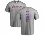 Minnesota Vikings #75 Brian O'Neill Ash Backer T-Shirt