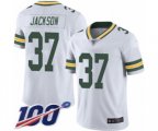 Green Bay Packers #37 Josh Jackson White Vapor Untouchable Limited Player 100th Season Football Jersey