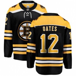 Boston Bruins #12 Adam Oates Authentic Black Home Fanatics Branded Breakaway NHL Jersey