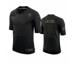Las Vegas Raiders #28 Josh Jacobs Black 2020 Salute to Service Limited Jersey