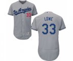 Los Angeles Dodgers #33 Mark Lowe Grey Road Flex Base Authentic Collection MLB Jersey