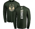 Milwaukee Bucks #42 Vin Baker Green Backer Long Sleeve T-Shirt