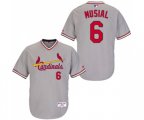St. Louis Cardinals #6 Stan Musial Authentic Grey 1978 Turn Back The Clock Baseball Jersey