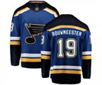 St. Louis Blues #19 Jay Bouwmeester Fanatics Branded Royal Blue Home Breakaway NHL Jersey